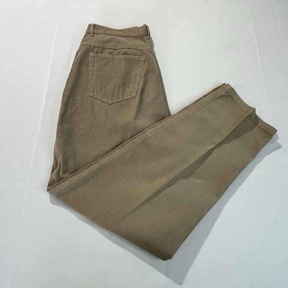 LL Bean Pants Size 12 M X 31 Tall Women Brown Corduroy Straight Leg Vintage